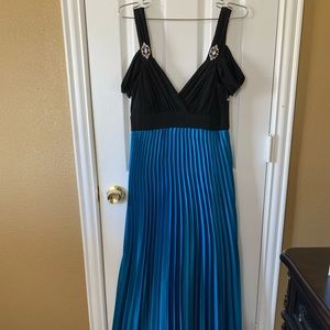 Black and Aqua Formal Dress